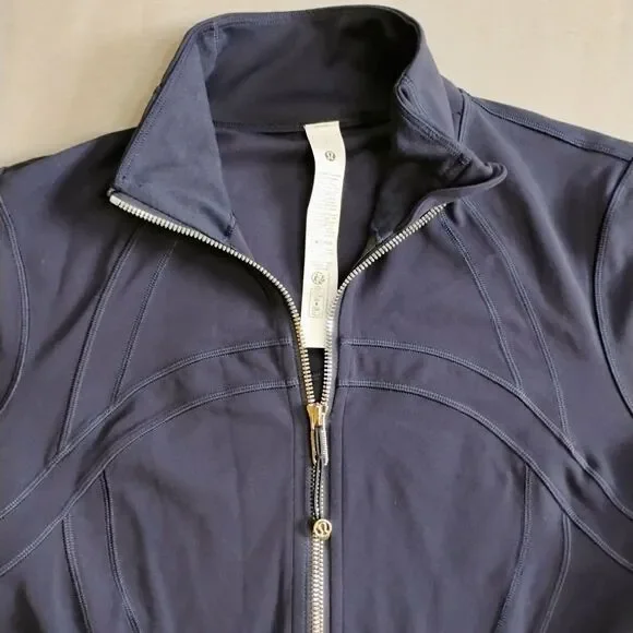 Lululemon Define Jacket Size 8 Navy Blue Full Zip Luon Yoga Running Activewear - Picture 3 of 16